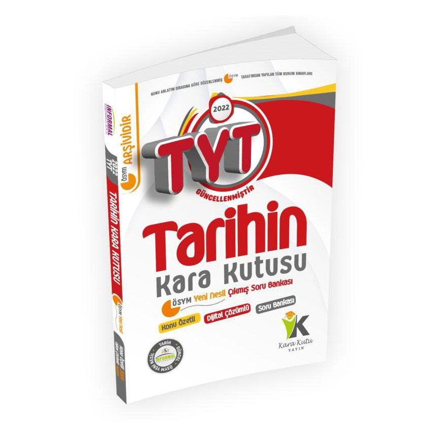 YKS-TYT Tarihin Kara Kutusu Konu Özetli Dijital Çözümlü Çıkmış Soru Bankası kitap kapağı