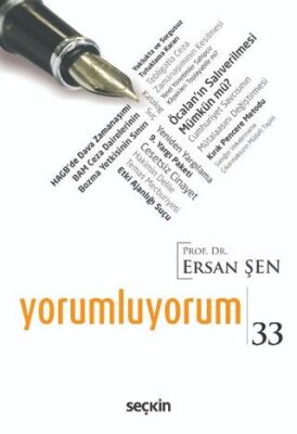 Yorumluyorum – 33 - Ersan Şen kitap kapağı