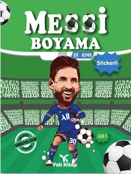 Messi Boyama - Çek Kopar Stickerli | Yeti Kitap (İnce Kapak)  - Resim 1