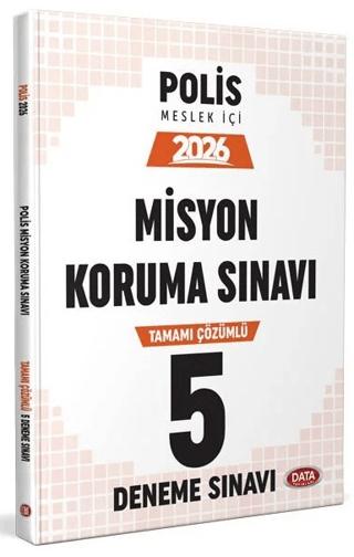 Emniyet Genel Müdürlüğü Polis Misyon Koruma Sınavı Tamamı Çözümlü 5 Deneme Sınavı | Data Yayınları (Ciltsiz)  - Resim 1
