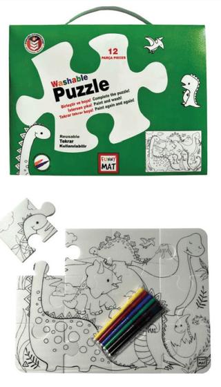 Funny Mat Washable Puzzle - Dinozor Çağı | Akademi Çocuk - Resim 1