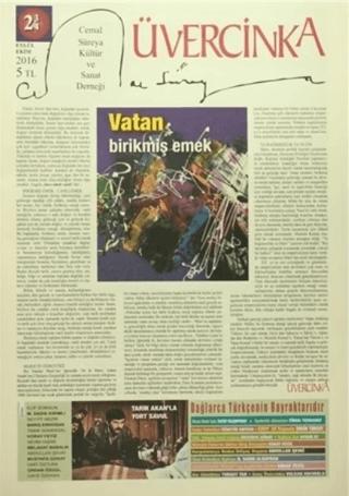 Üvercinka Dergisi Sayı: 23-24 Eylül-Ekim 2016 | Üvercinka Dergisi (Ciltsiz)  - Resim 1