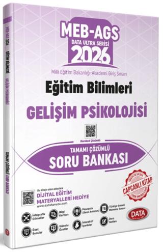 2026 MEB-AGS Eğitim Bilimleri Gelişim Psikolojisi Tamamı Çözümlü Soru Bankası | Data Yayınları (Ciltsiz)  - Resim 1