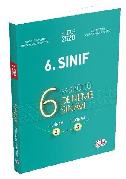Hedef 2020 6.Sınıf 6 Fasiküllü Deneme Sınavı 3+3 | Editör (İnce Kapak)  - Resim 1