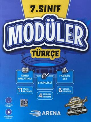 7. Sınıf Türkçe Modüler Konu Anlatımlı Etkinlikli 6 Deneme | Arena Yayınları (Ciltsiz)  - Resim 1