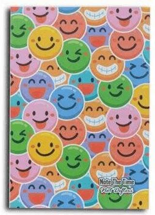 Smile Face Emoji Patterns Not Defteri | Note The Time - Resim 1