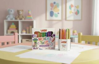 Let’s Wonder Twist Pastel Mini Çevirmeli Mum Boya 12 Renk | Lets - Resim 1