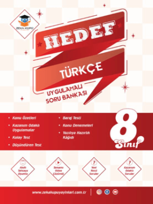 Zeka Küpü Yayınları 8. Sınıf Türkçe Hedef Uygulamalı Soru Bankası - Kolektif kitap kapağı