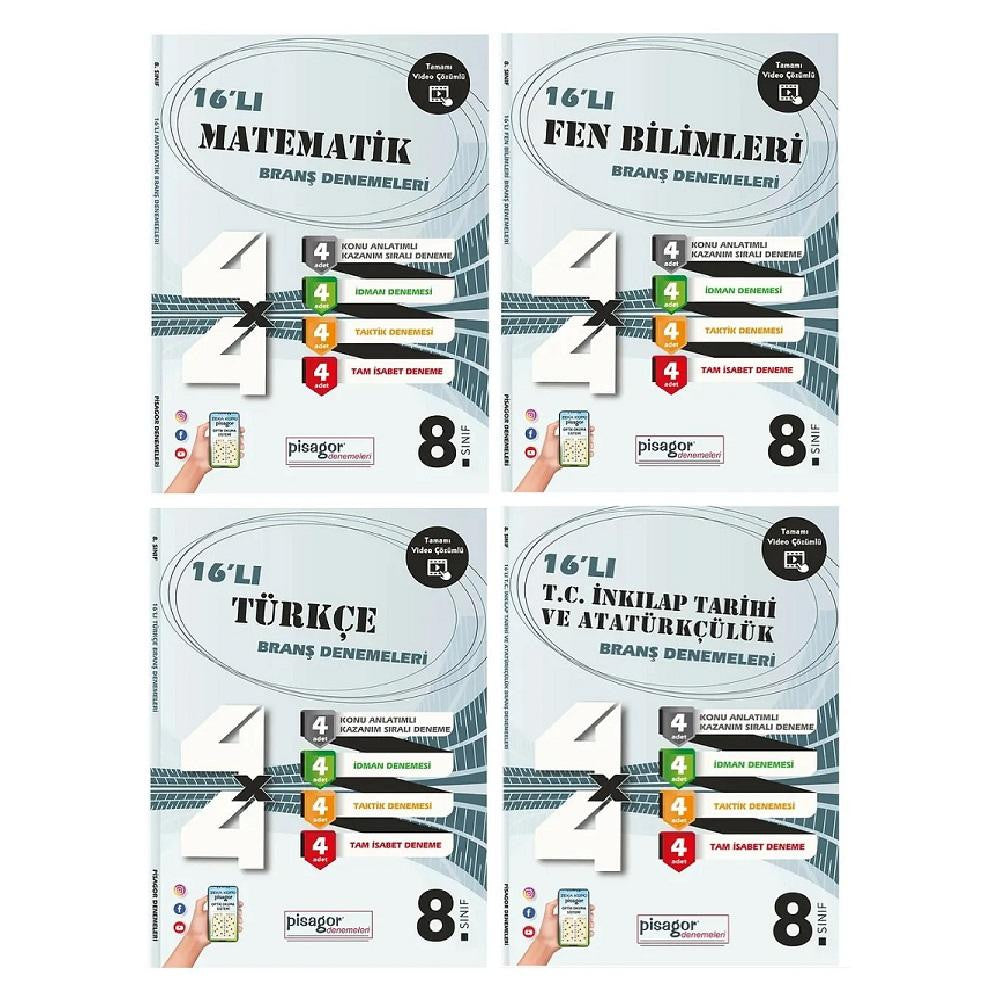 Zeka Küpü Yayınları 8.Sınıf Türkçe, Matematik, Fen Bilimleri, İnkılap Tarihi ve Atatürkçülük Branş Denemeleri kitap kapağı