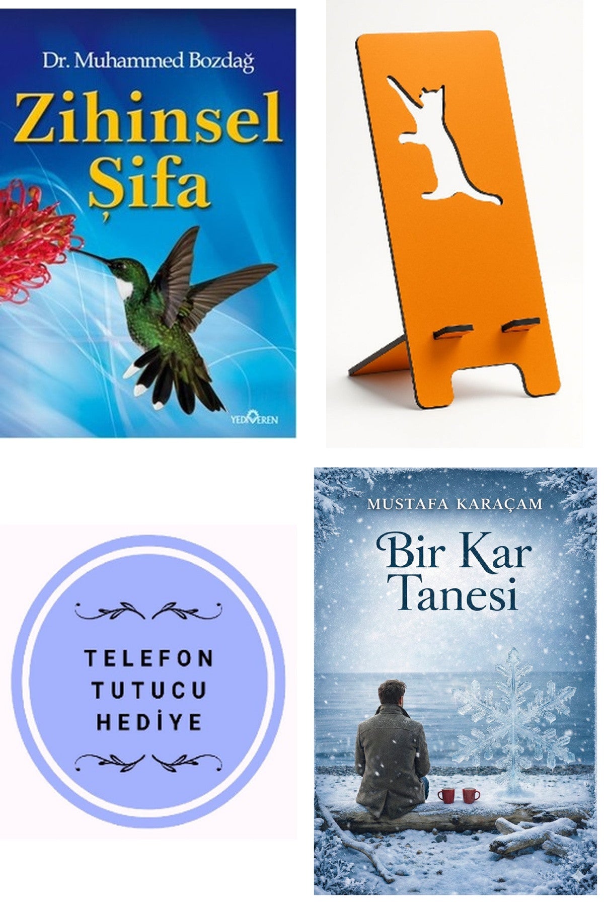 Zihinsel Şifa - Muhammed Bozdağ + Telefon Tutucu + Bir Kar Tanesi kitap kapağı