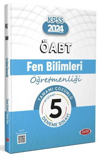 ÖABT 2024 Fen Bilimleri Öğretmenliği Tamamı Çözümlü 5 Deneme Sınavı | Data Yayınları (Ciltsiz)  - Resim 1