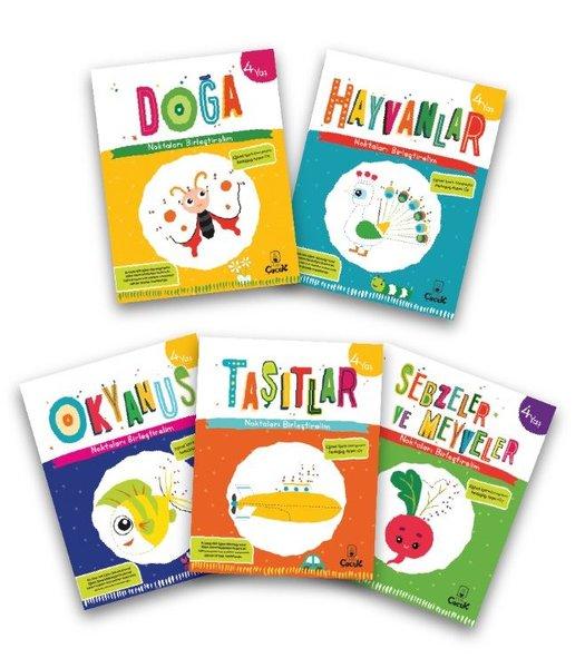 4 Yaş Noktaları Birleştirelim Serisi Seti - 5 Kitap Takım | Floki Çocuk (İnce Kapak)  - Resim 1